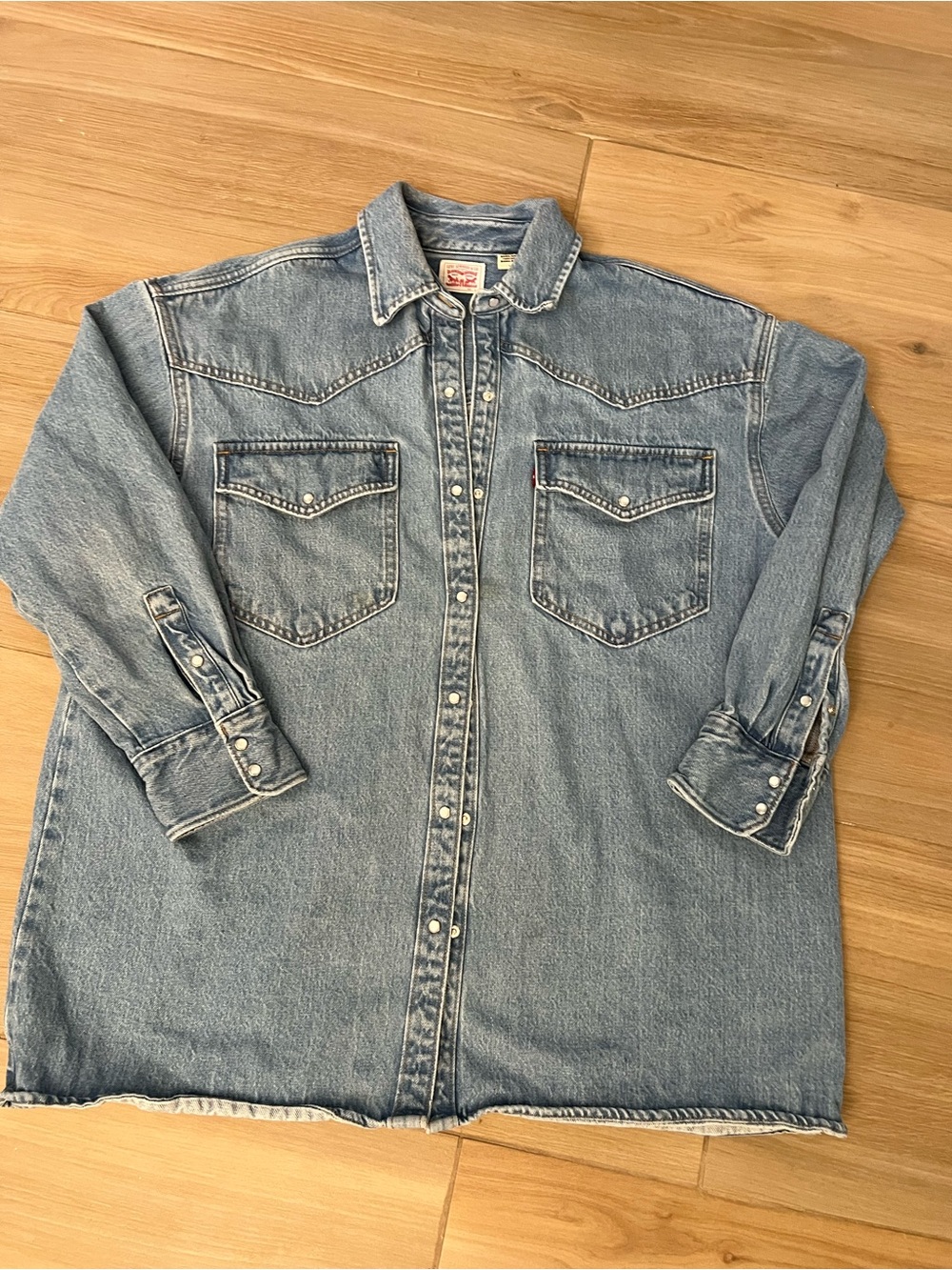 Levi Strauss & Co Denim Button Down Shirt Shacket